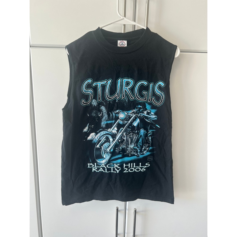 Delta Pro Weight Sturgis Black Hills Rally 2006 Sleeveless Graphic‎ Tee Mens M